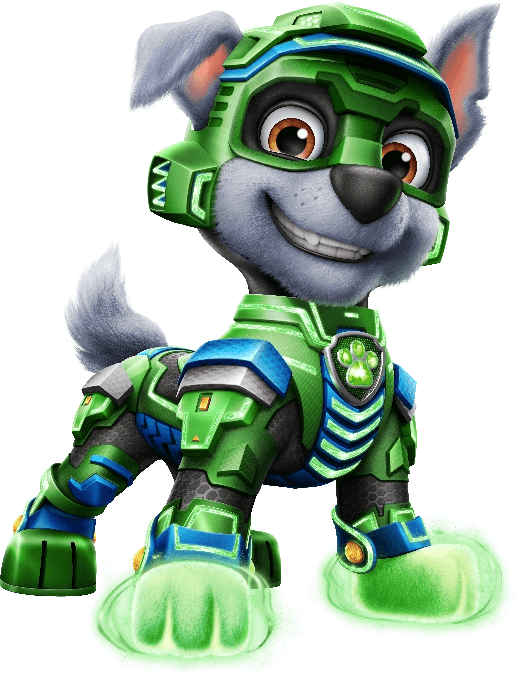 paw patrol mighty pups rocky png - pngtotal.com